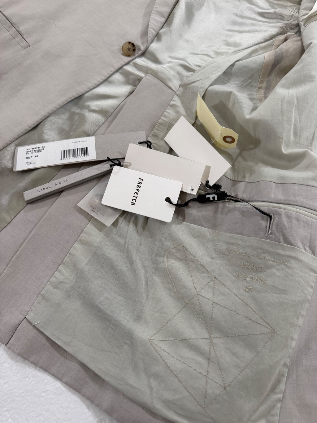 Rick Owens Mainline Oyster Blazer
