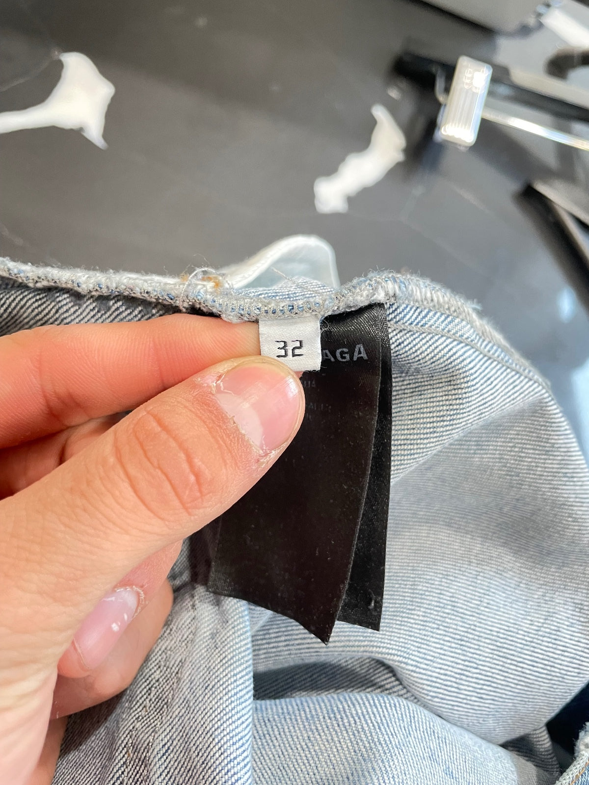 Balenciaga Blue Straight Cut Denim {{ color }} {{ brand }} {{ archive }} {{ season }} {{ year }} {{ hedi slimane }}