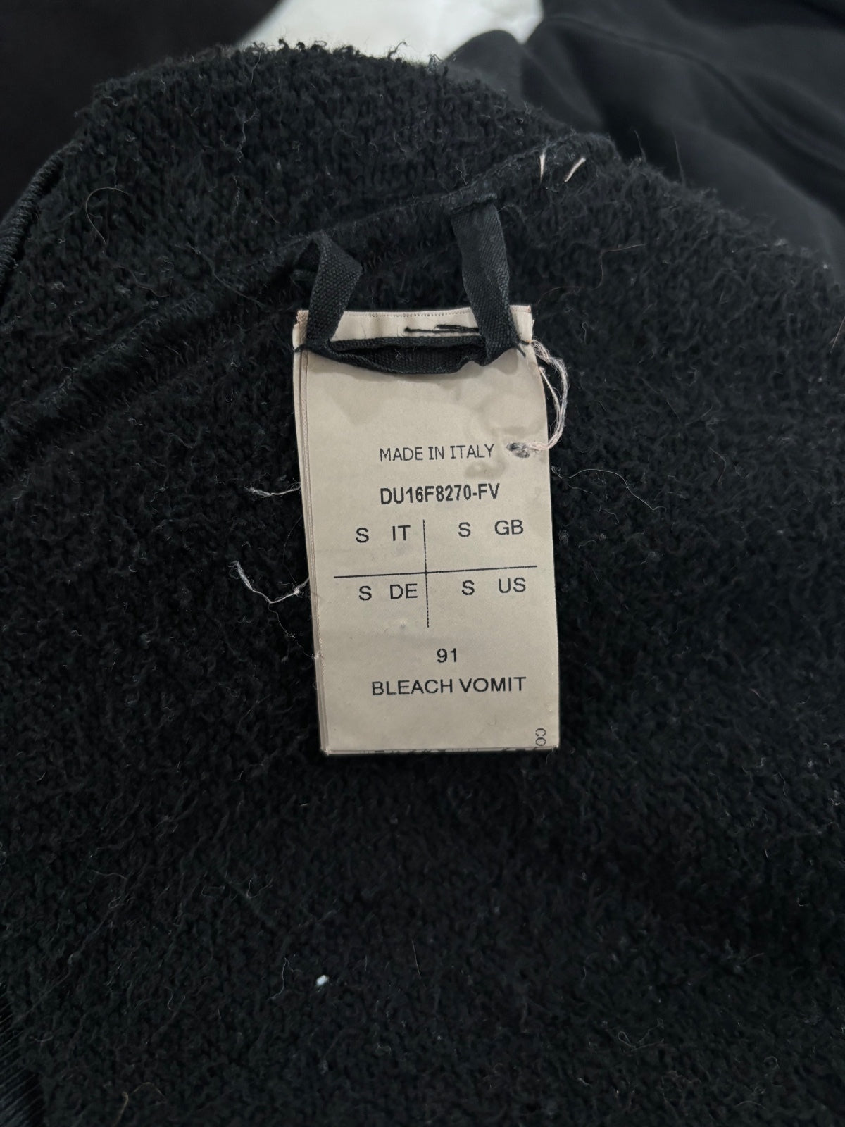 Rick Owens Vomit Bleach Crewneck {{ color }} {{ brand }} {{ archive }} {{ season }} {{ year }} {{ hedi slimane }}