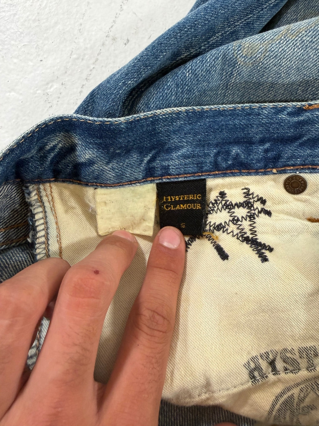 Hysteric Glamour Bear Motif Denim
