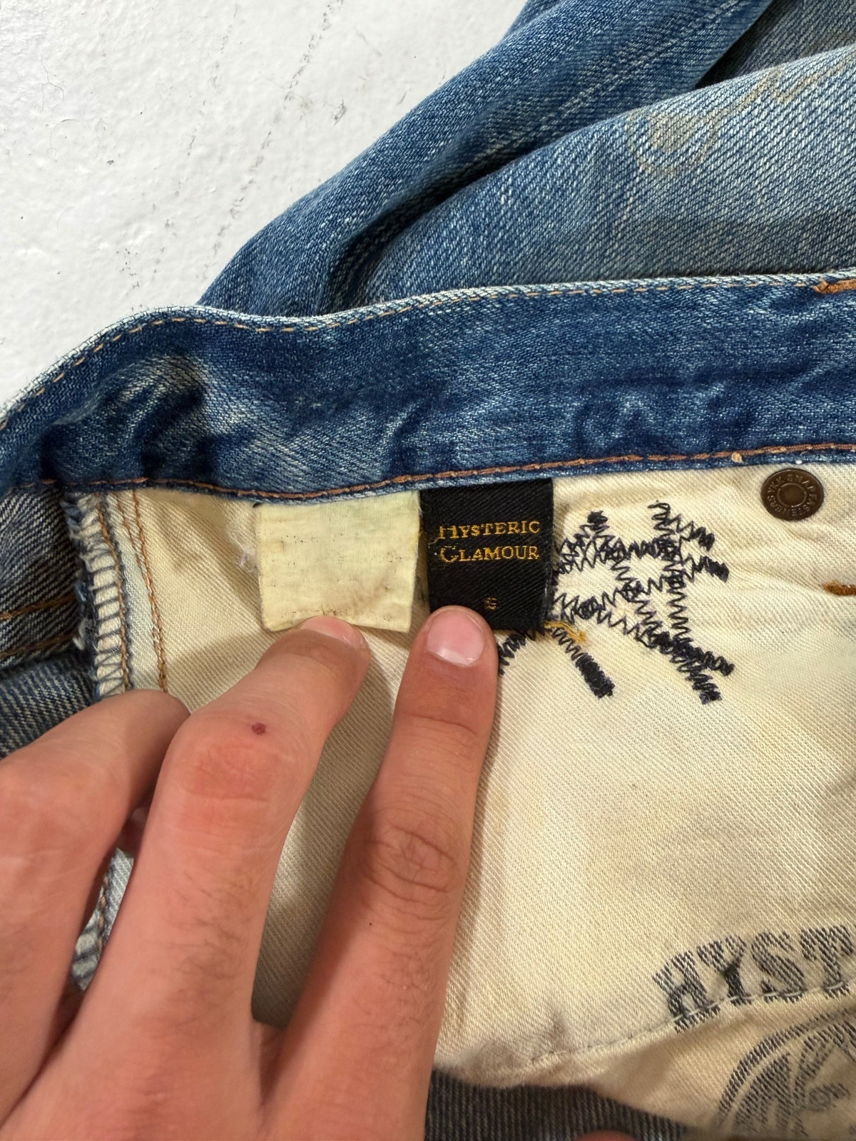 Hysteric Glamour Bear Motif Denim