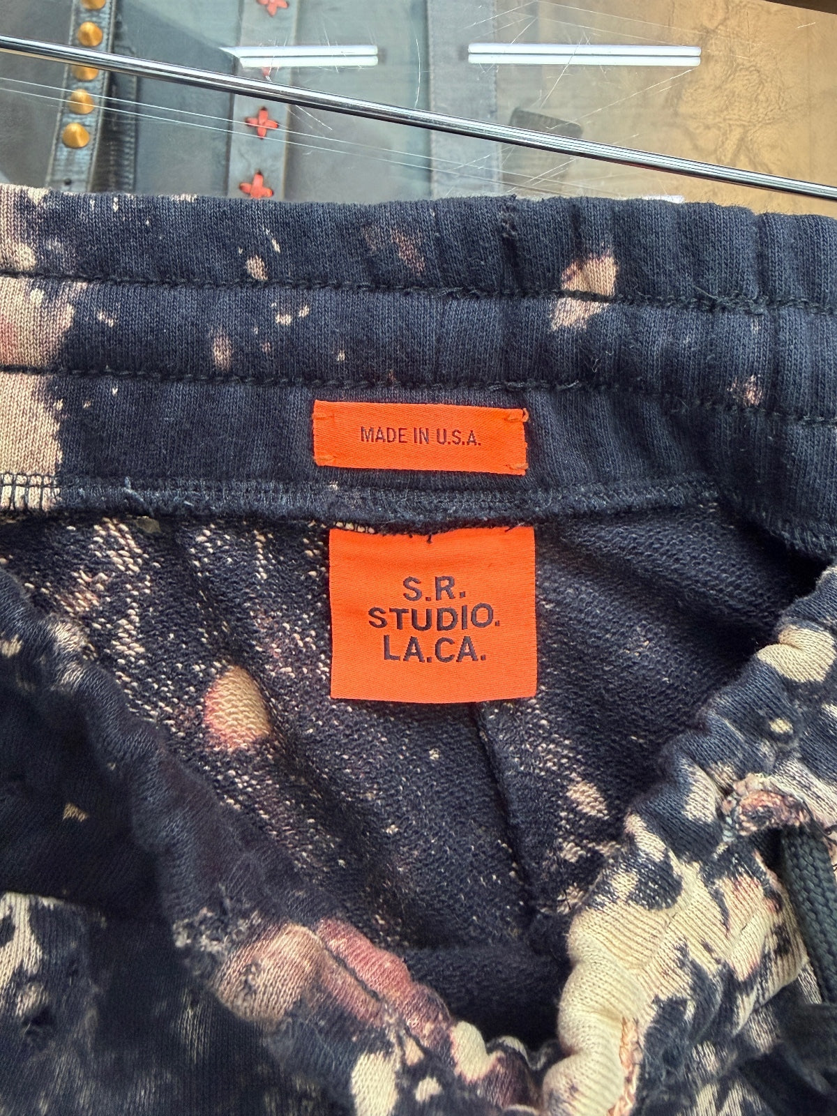 Sr studios black soto bleached sweatpants