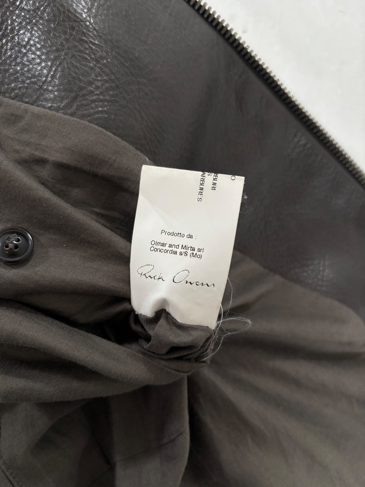 Rick Owens Olmar & Mirta Dark Dust Limo Jacket {{ color }} {{ brand }} {{ archive }} {{ season }} {{ year }} {{ hedi slimane }}