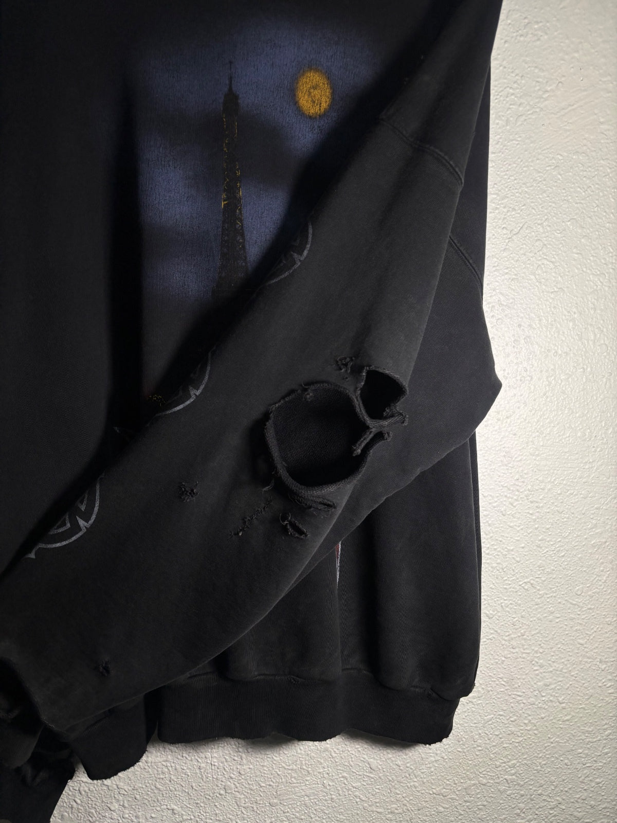 Balenciaga Distressed Paris Hoodie