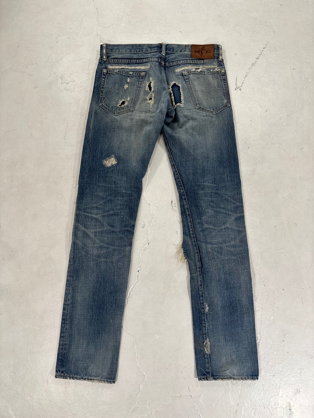 Hysteric Glamour Repaired Studded Denim {{ color }} {{ brand }} {{ archive }} {{ season }} {{ year }} {{ hedi slimane }}