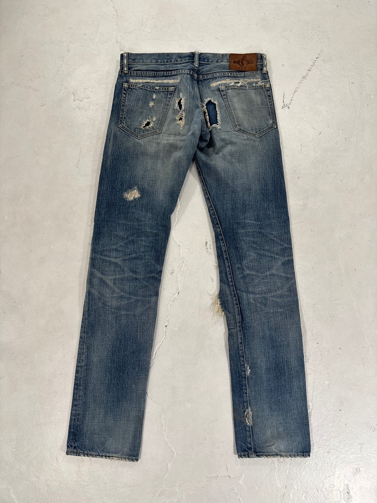 Hysteric Glamour Repaired Studded Denim {{ color }} {{ brand }} {{ archive }} {{ season }} {{ year }} {{ hedi slimane }}