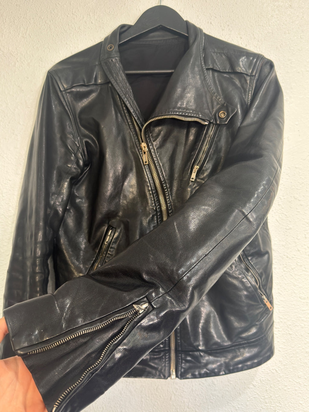 Rick Owens Anthem Safari Cut Leather Jacket {{ color }} {{ brand }} {{ archive }} {{ season }} {{ year }} {{ hedi slimane }}