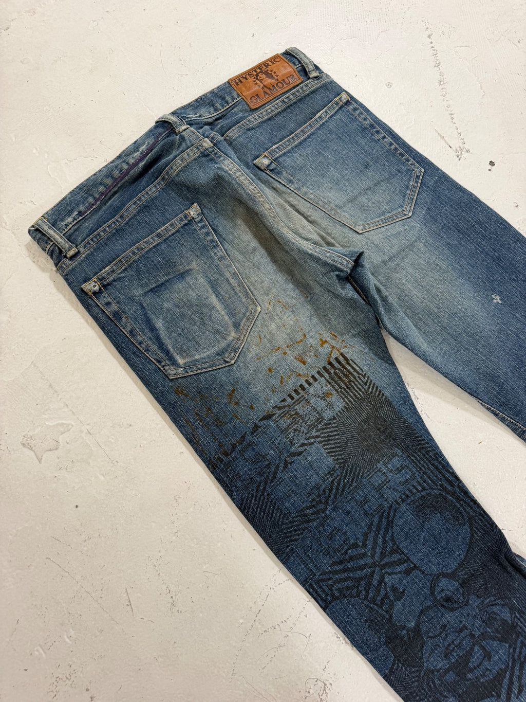 Hysteric Glamour Pin Up Printed Studded Denim {{ color }} {{ brand }} {{ archive }} {{ season }} {{ year }} {{ hedi slimane }}