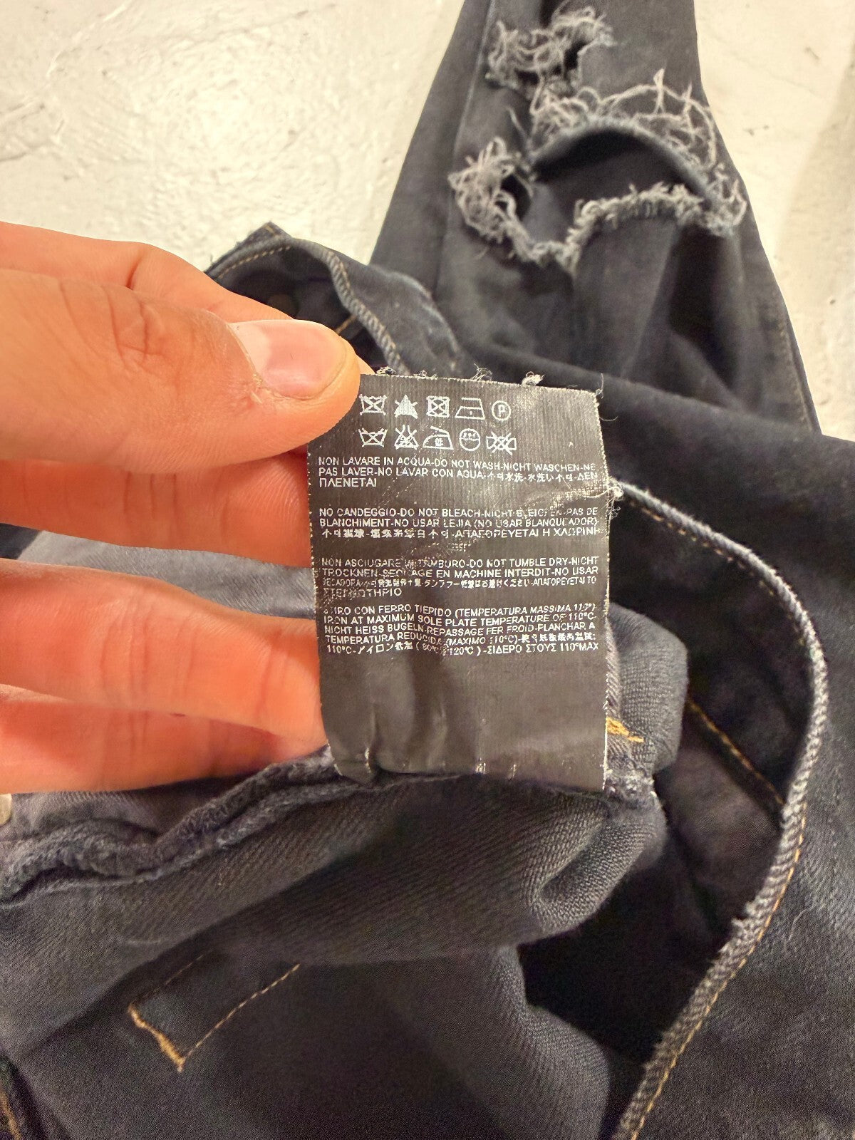 Saint Laurent Paris D02 Black Crash Denim