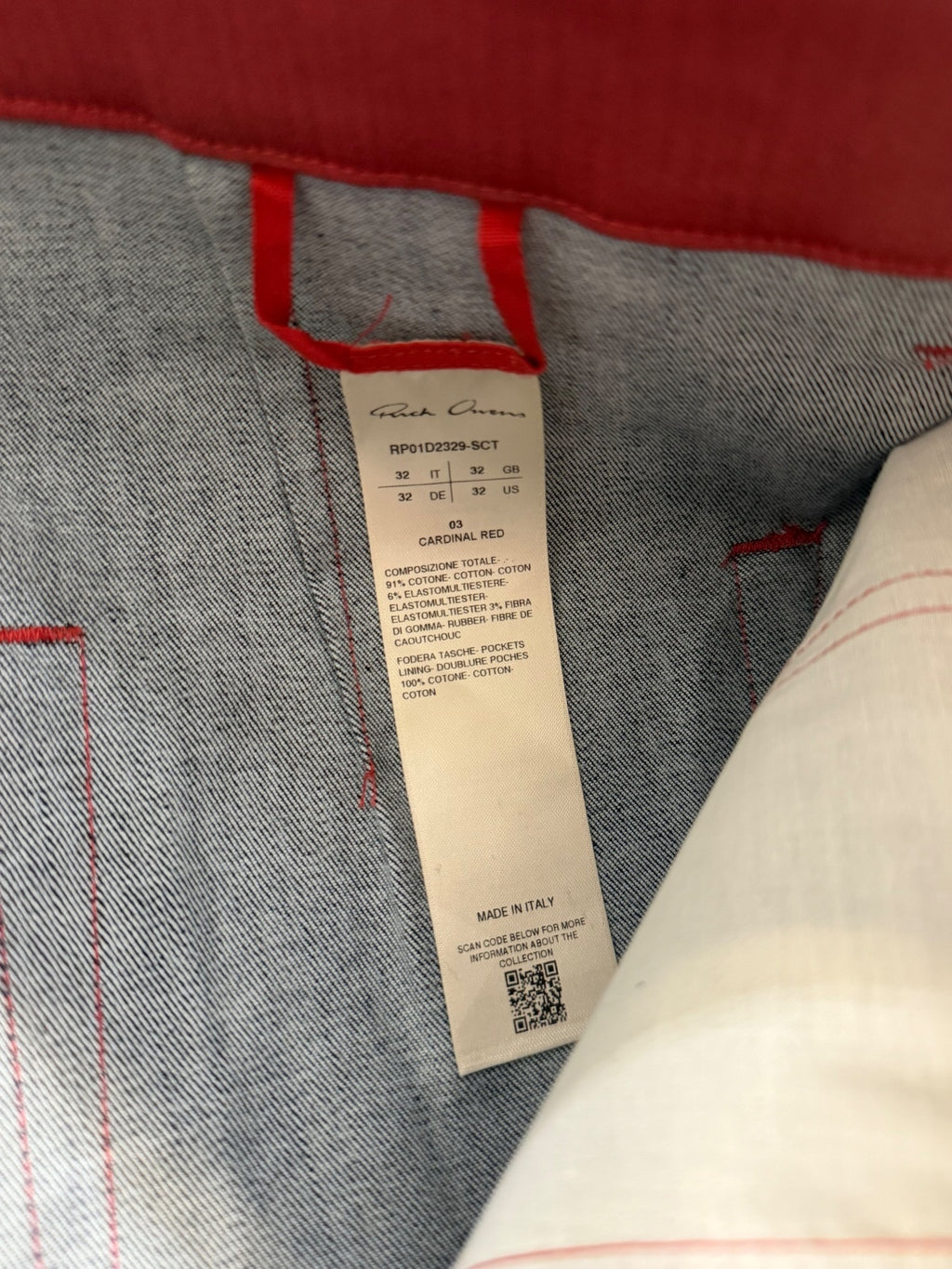 Rick Owens Mainline Cardinal Red Bolans