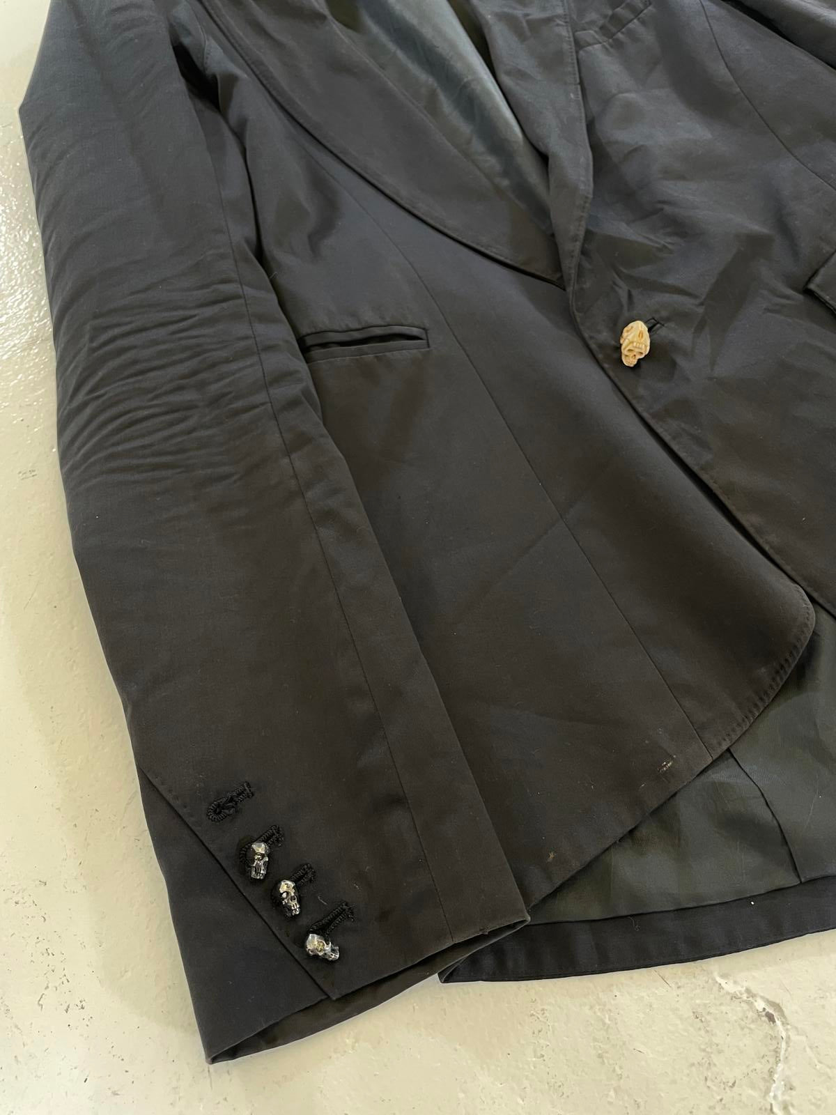 If Six Was Nine asymmetrical skull button blazer