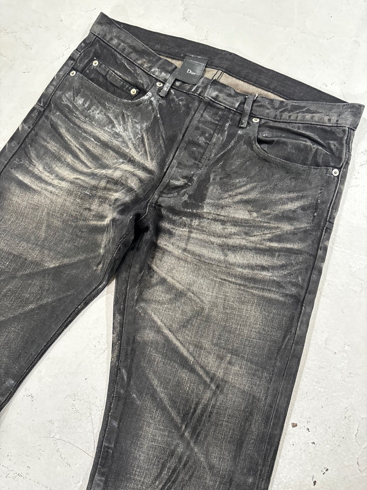 Dior Homme AW03 “Luster” Waxed Jeans
